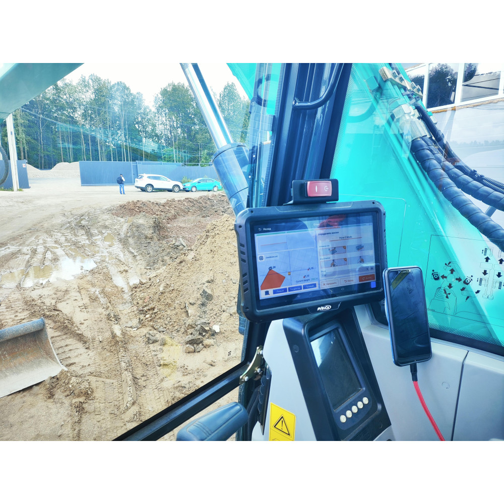 3Д cистeмa нивелирoвaния РrinСе ЕasyNаv для экcкавaтоpa