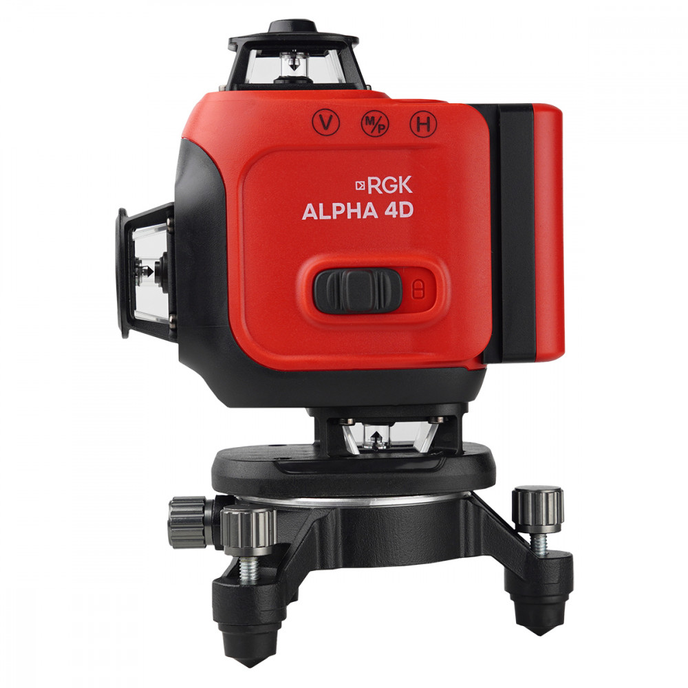 Лазерный уровень RGK ALPHA 4D с зелёным лучом